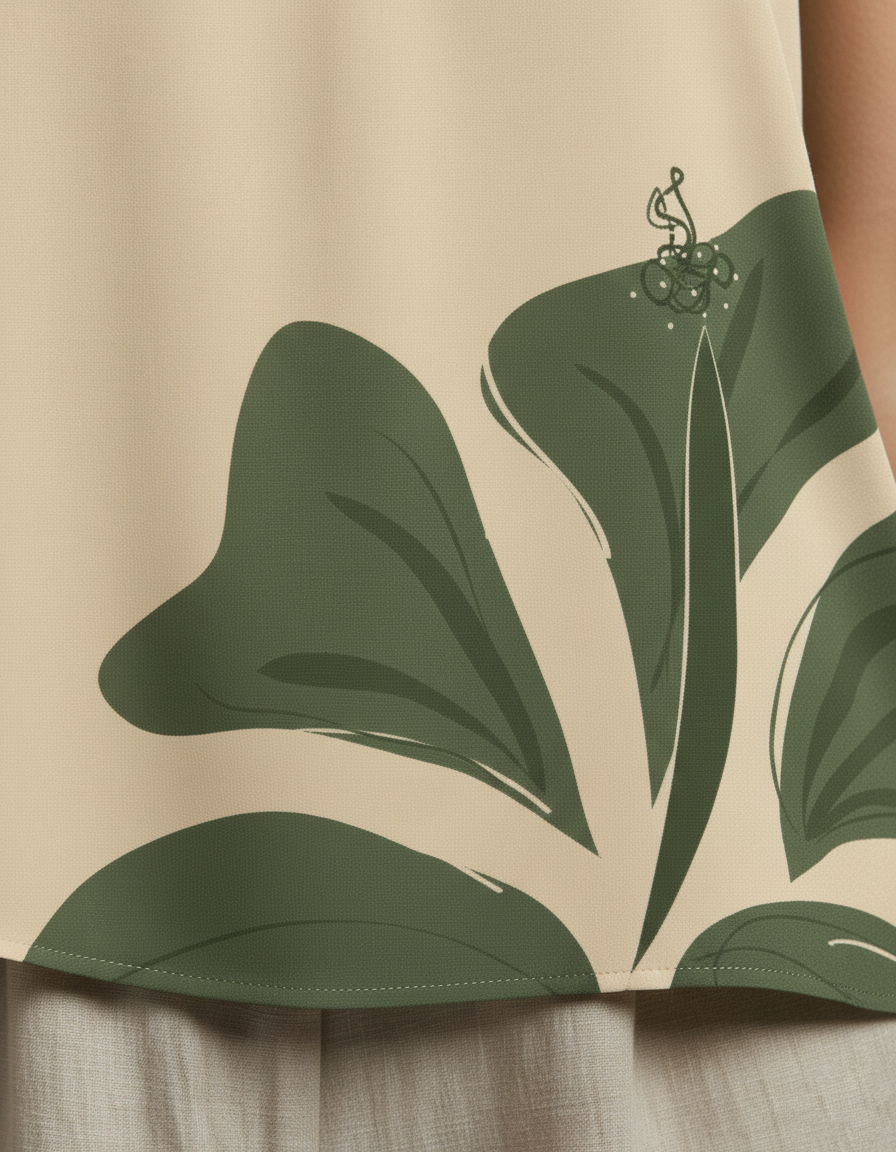 Blusa de tiras Hija del trópico - Verde Oliva