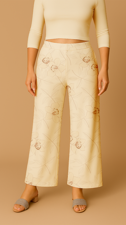 Sombra de caoba arena Pantalón palazzo