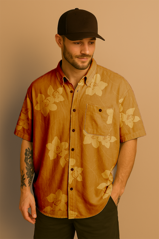 Sombra de caoba moca Camisa oversize