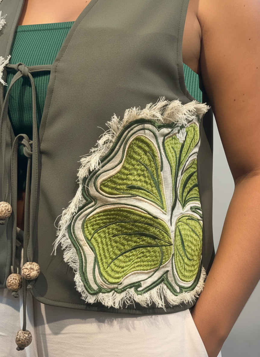 Chaleco Selva bordada